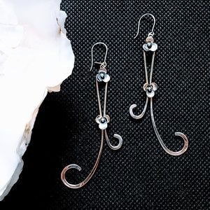 Whimsical Sterling Silver Earrings 💕